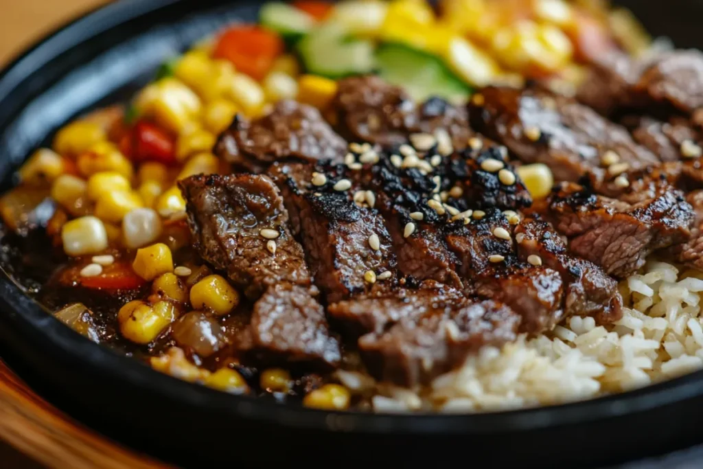 Iconic Beef Pepper Rice close-up