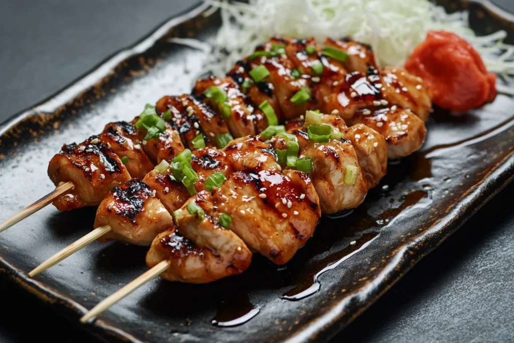 Grilled chicken with soy sauce marinade