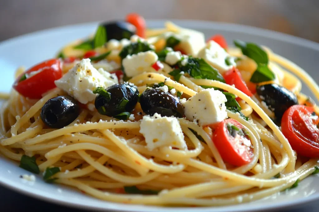 Mediterranean-style pasta dish