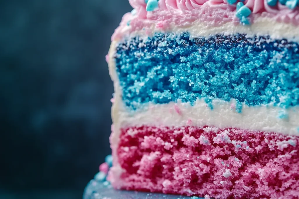 Color-inside gender reveal cake