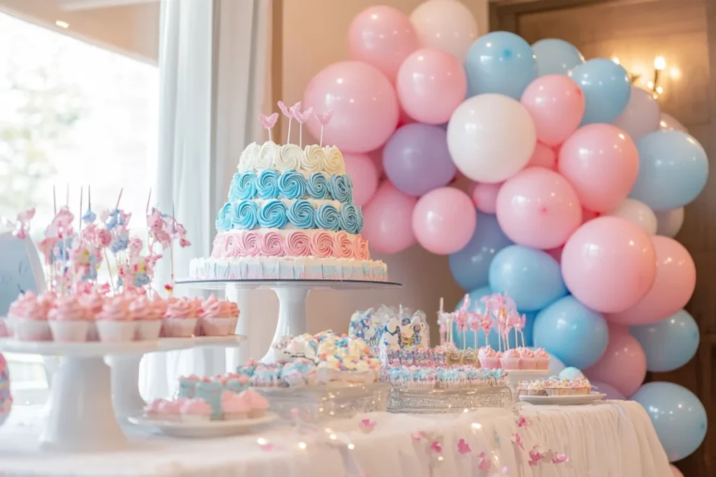 Gender reveal party celebration