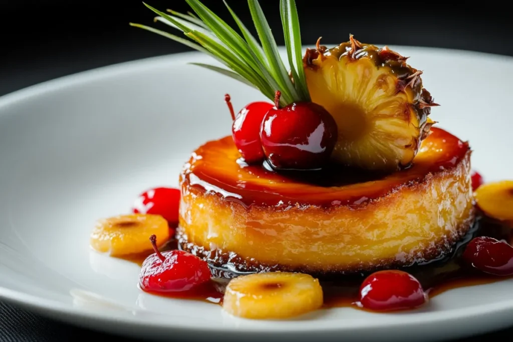 Classic upside-down pineapple cake