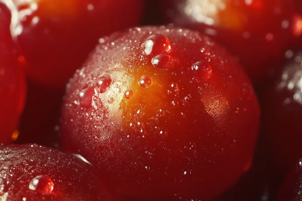 Gulab Jamun Served on a Plate