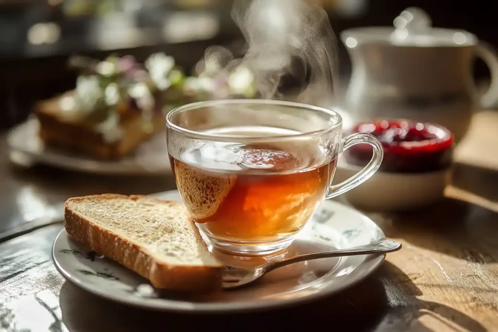 English Breakfast tea in a cozy morning setting