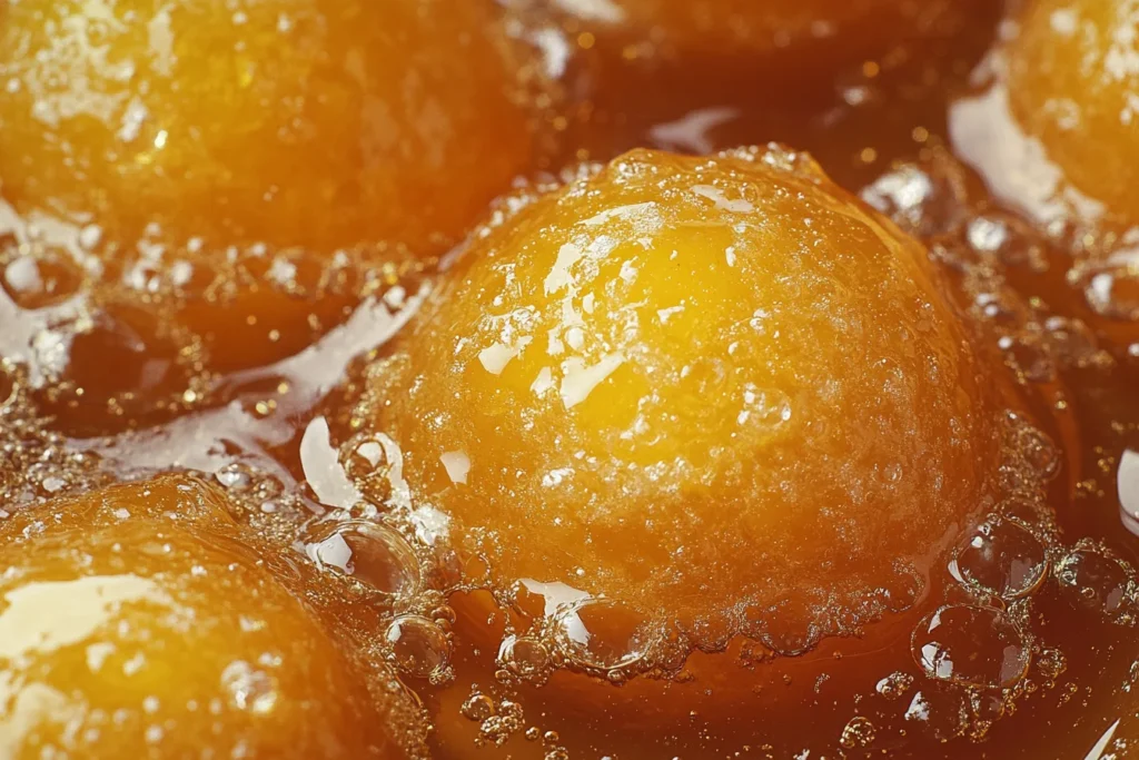 Delicious gulab jamun in syrup