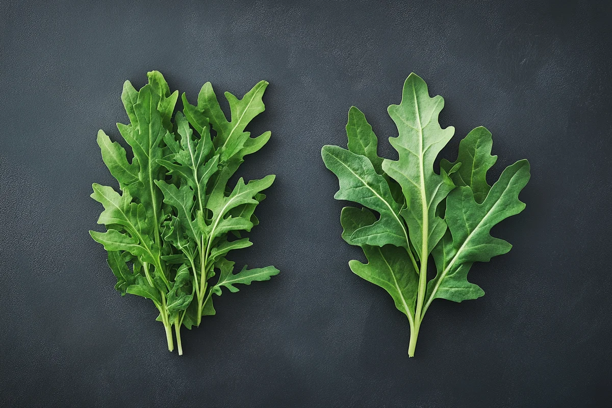 "Rocket salad and arugula comparison"