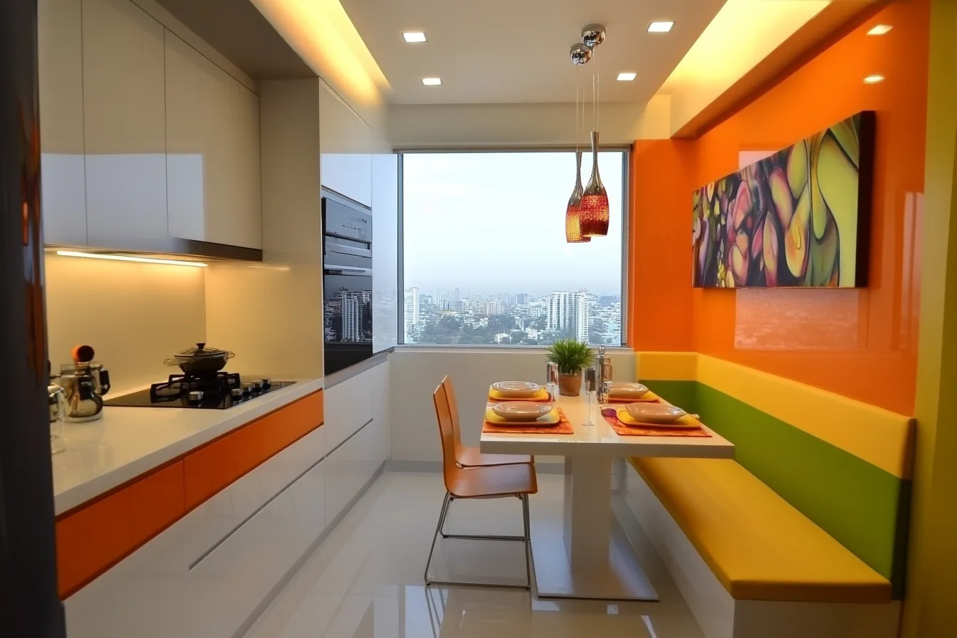 Small breakfast nook in kitchen