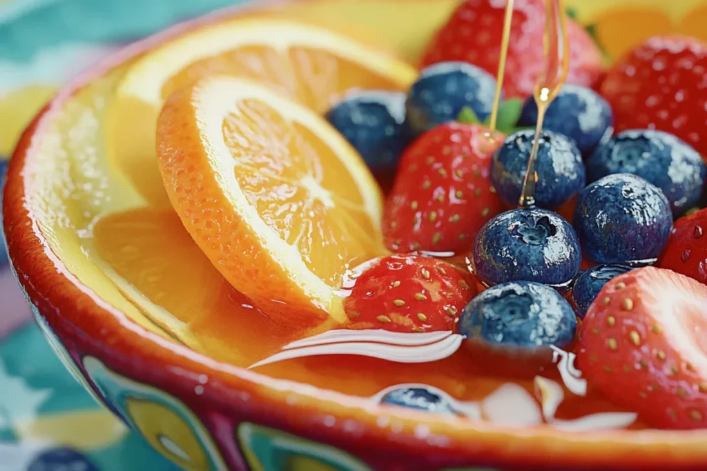 Fresh fruit dessert bowl